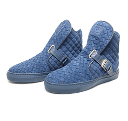 Belieni blue hightop sneaker ready sample