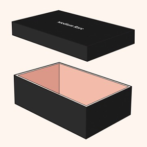 Black box packaging for private label shoes