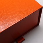Shoebox draw (orange) with snake print